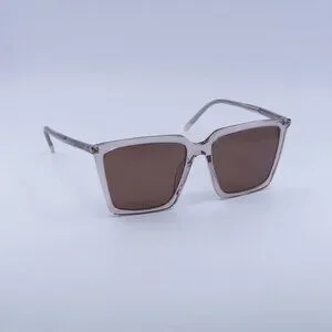 ?️ New Saint Laurent SL474 003 Sunglasses - Nude Frame, Brown Lenses Saint Laurent Men AUTHENTIC Sunglasses Nude Brown Square  main image 4